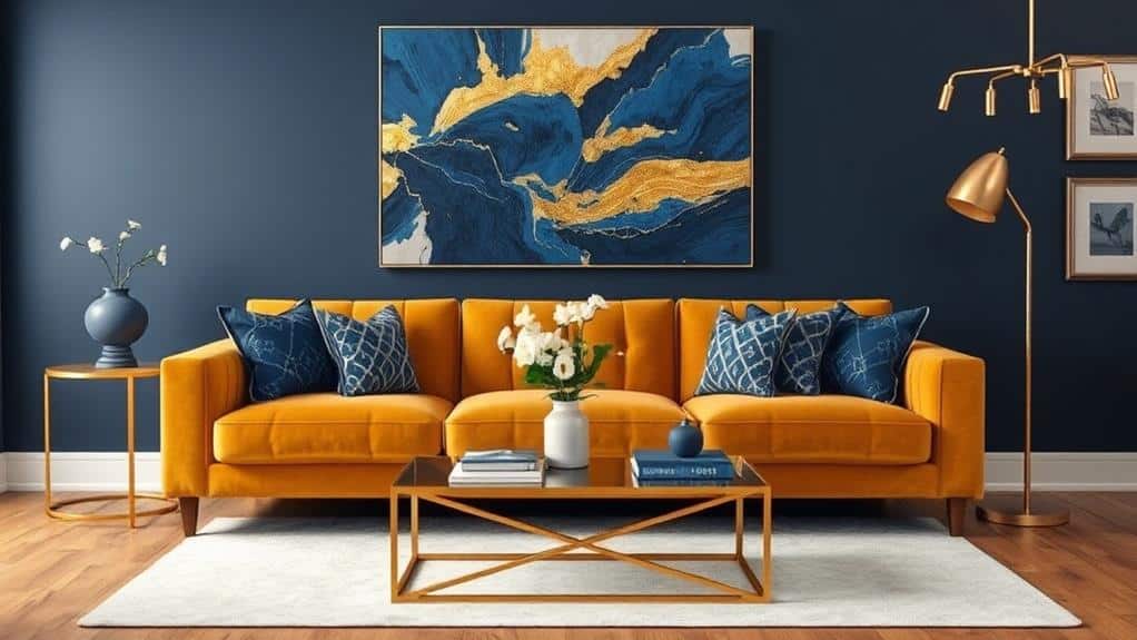 gold and blue harmony